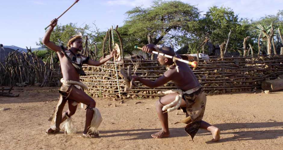 Photos and pictures of: Zulu stick fighting, Shakaland, Kwazulu